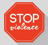 stop sign that says stop violence